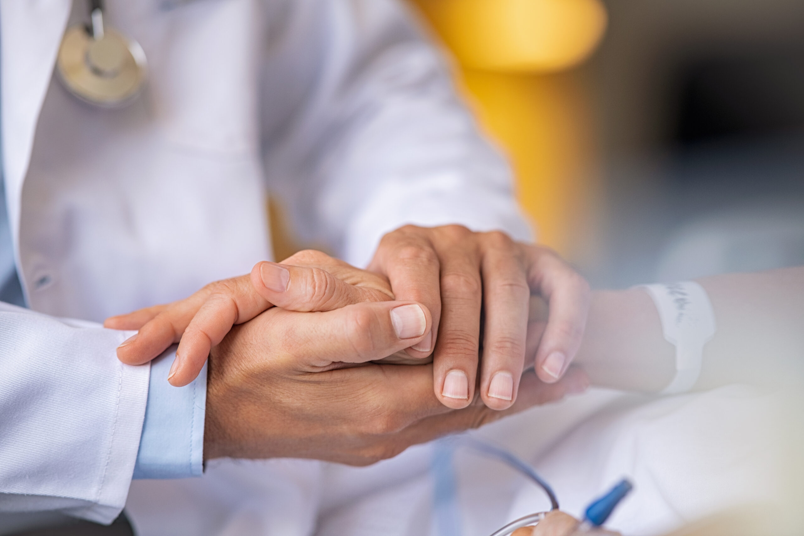 A medical doctor treating a patient